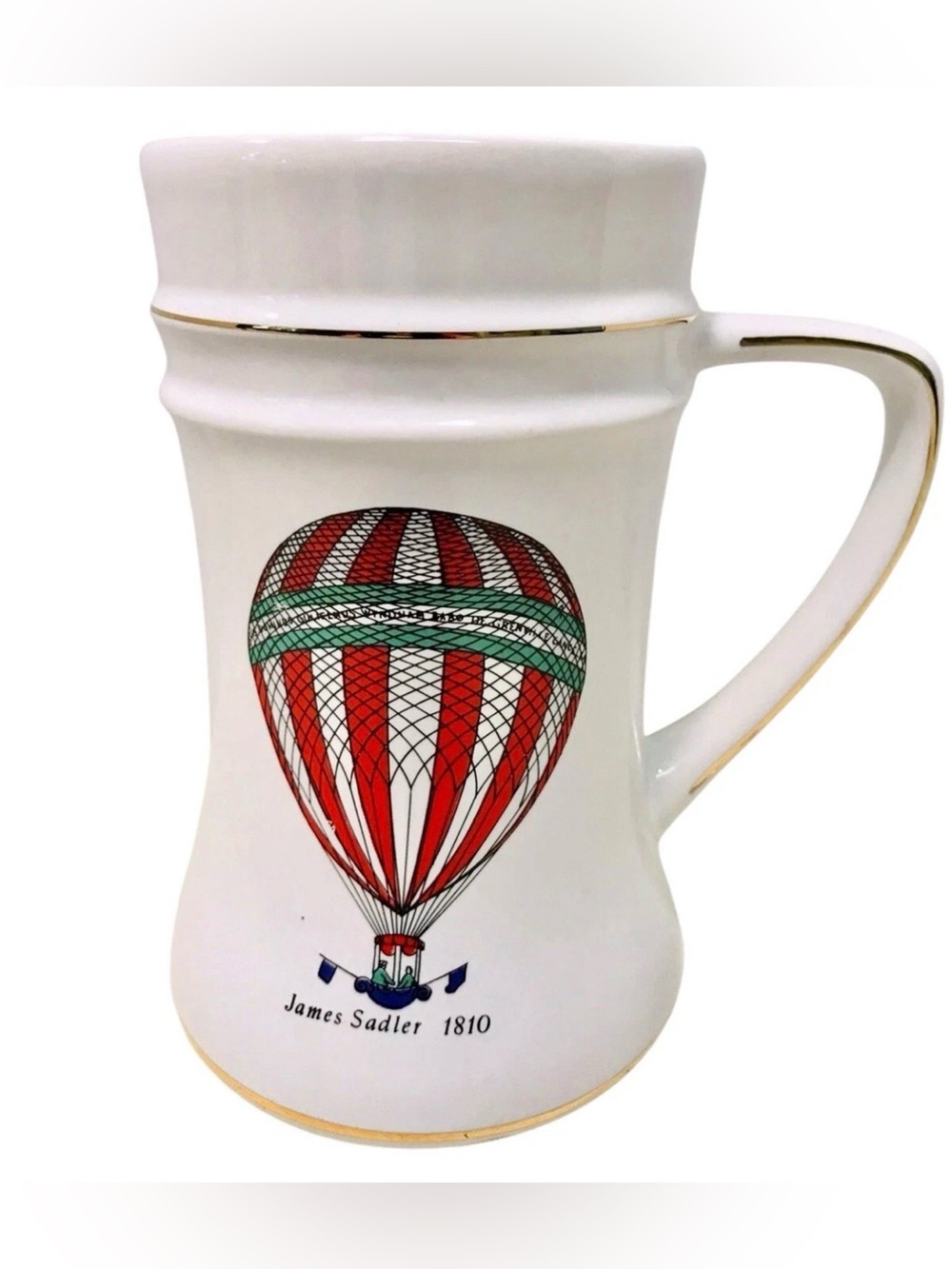 James Sadler 1810 Balloon Porcelain Tankard Stein Royal London Gentlemen’s Gifts